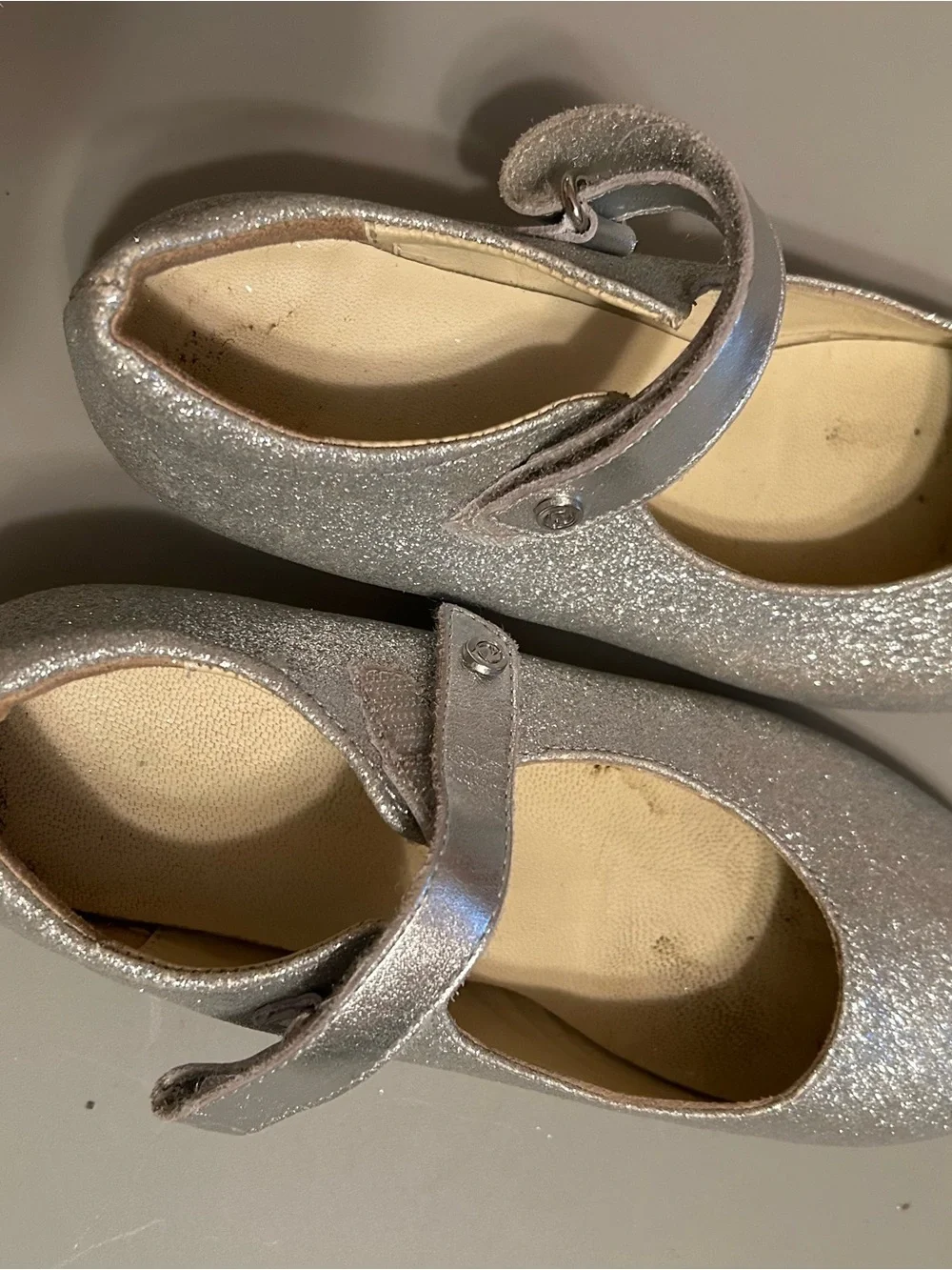 Naturino Girls Silver Glitter Mary Jane Shoes
